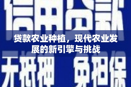 新都贷款农业种植，现代农业发展的新引擎与挑战
