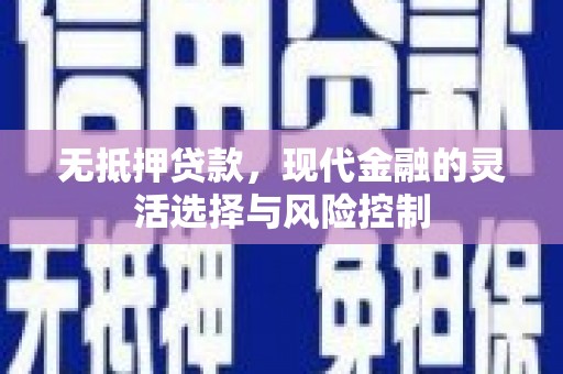 息县无抵押贷款，现代金融的灵活选择与风险控制