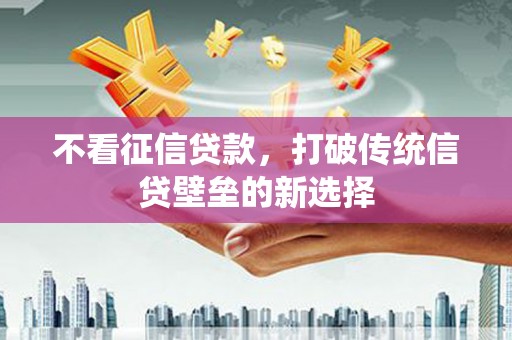 商州不看征信贷款，打破传统信贷壁垒的新选择