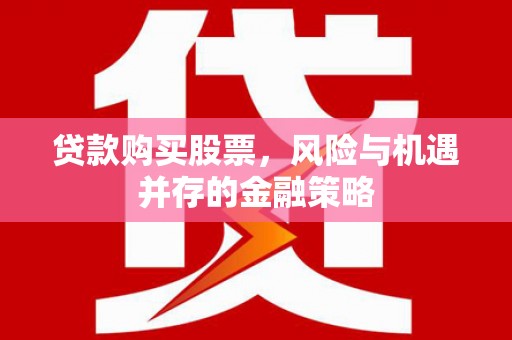 随州贷款购买股票，风险与机遇并存的金融策略