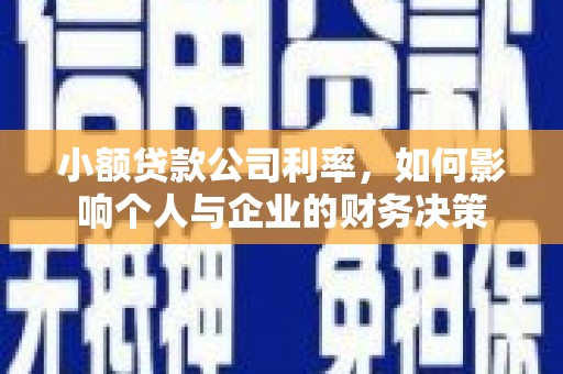 吴川小额贷款公司利率，如何影响个人与企业的财务决策