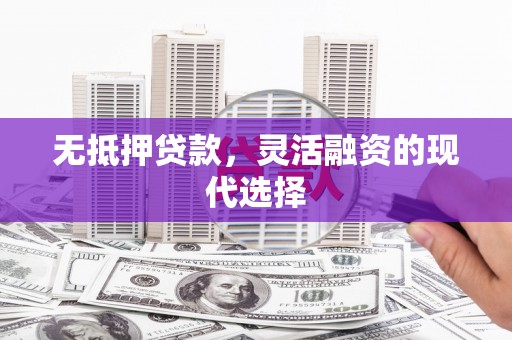 大武无抵押贷款，灵活融资的现代选择