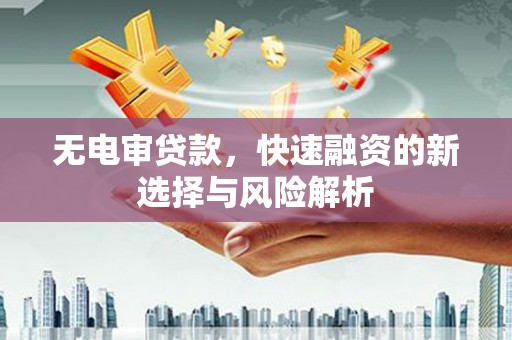 新埔无电审贷款，快速融资的新选择与风险解析