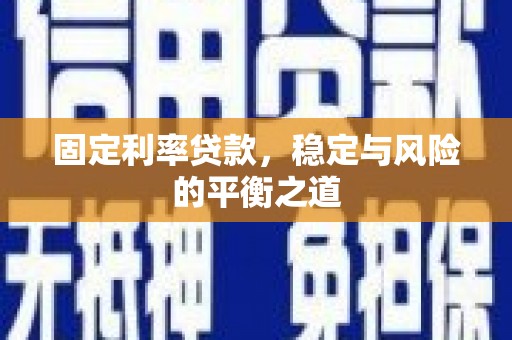 桃江固定利率贷款，稳定与风险的平衡之道